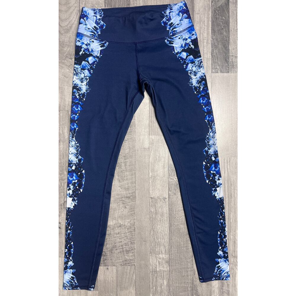 Alo Yoga High Waisted Leggings Women Small Blue Crystal Print